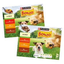 Bonzo pouch in gelei of saus
